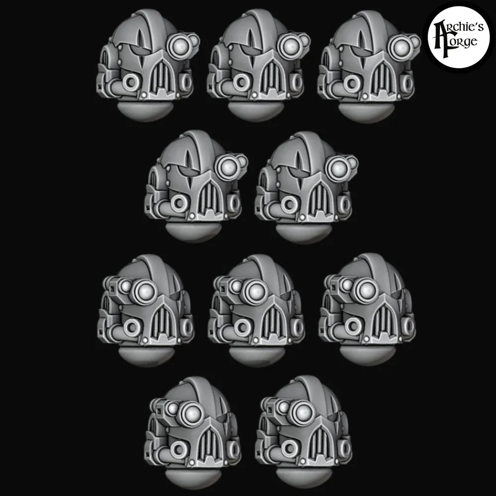 Bionic Retro Style Helmets - Set of 10