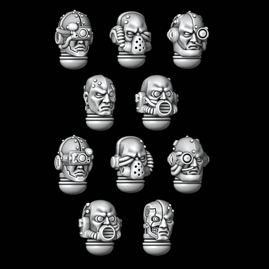 Bionic Marine Heads - Set of 10