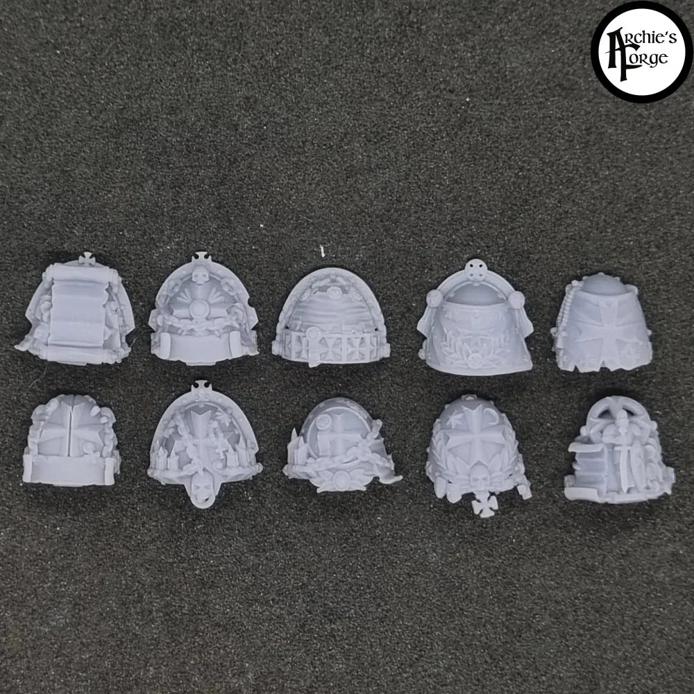 Legio Templaris Veteran Shoulder Pads - Set of 10 - Image 3