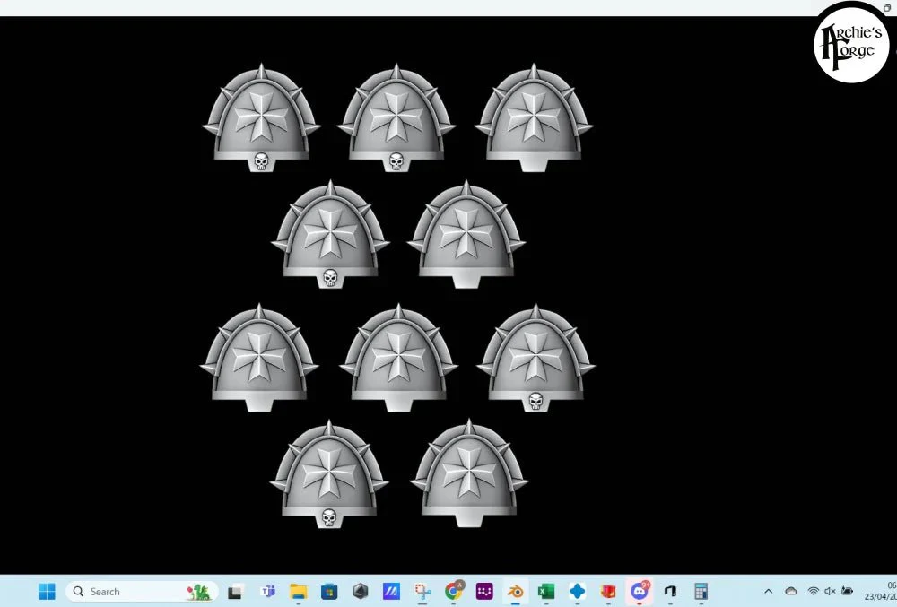 Legio Templaris Veteran Shoulder Pads - Set of 10 - Image 4