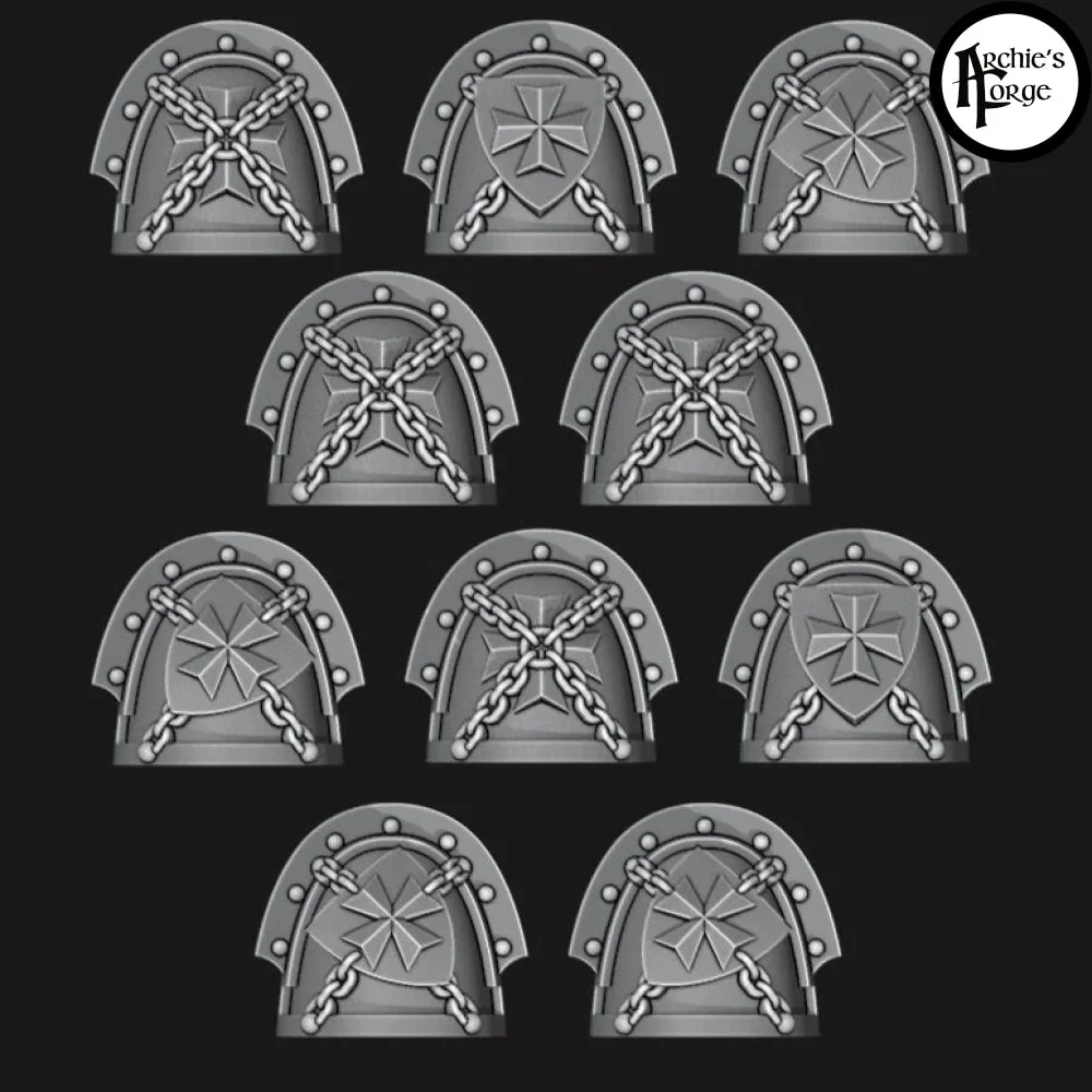 Legio Templaris Chain Shoulder Pads - Set of 10