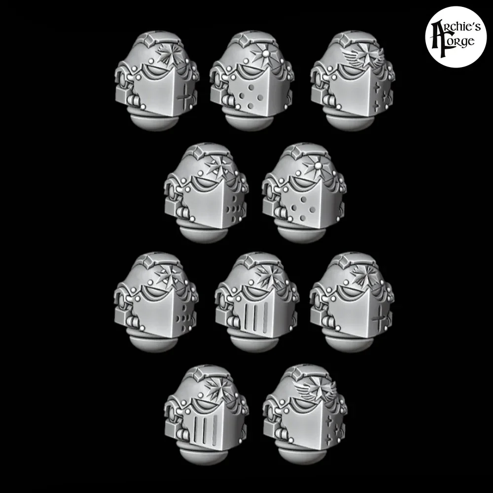 Legio Templaris Knight Helms - Set 10