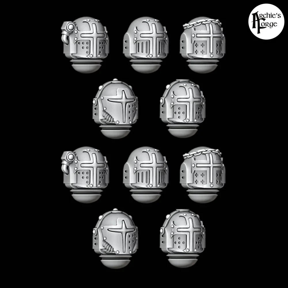 Legio Templaris Crusader Helmets - Set of 10