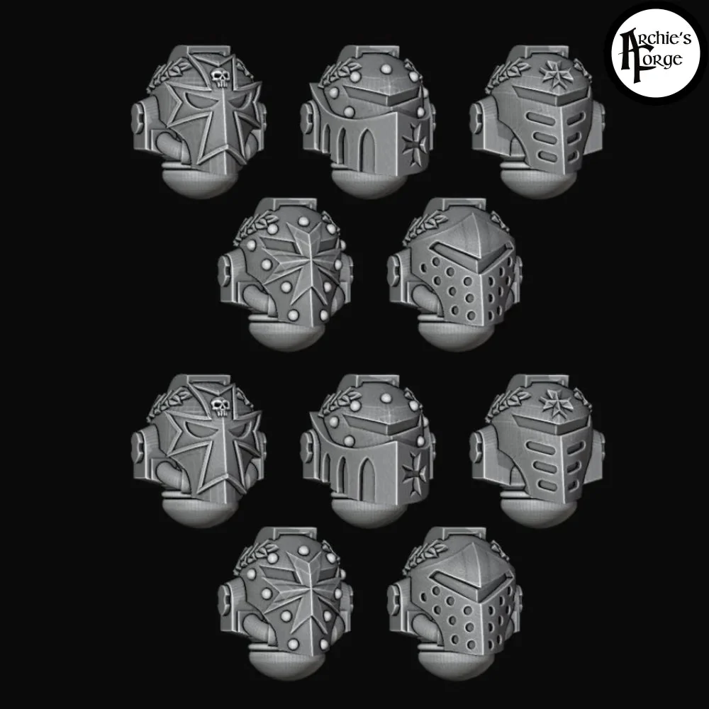 Legio Templaris Crusader Helmets - Set of 10