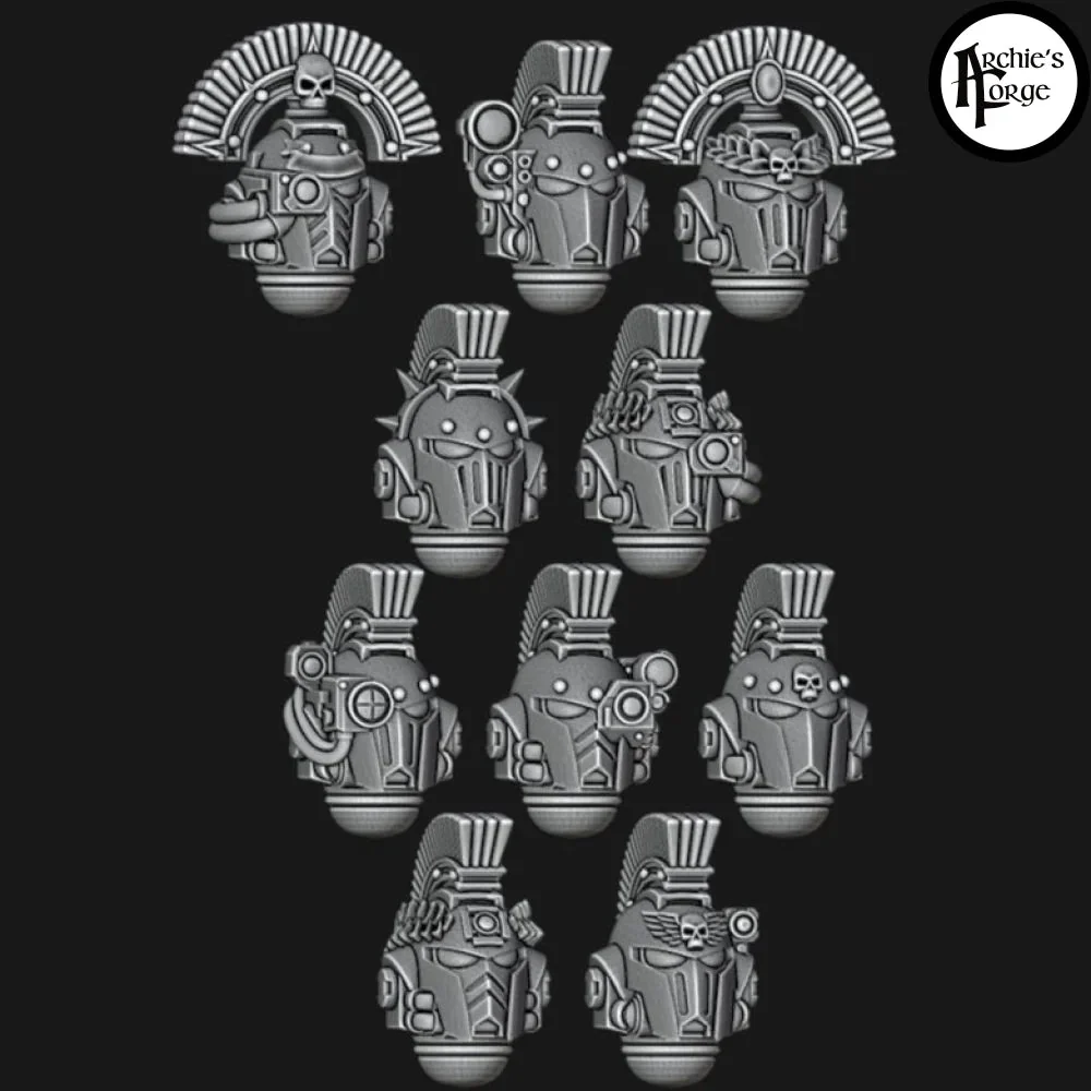 Greek Crested Helmets - Set of 10