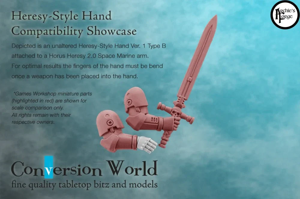 Heresy-Style Infantry Hand Version 1 (Right Hand, Type B) - Image 4