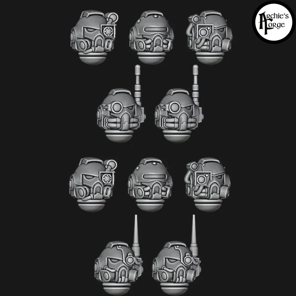 Infiltrator/Incursor Helmets - Design 1 - Set of 10