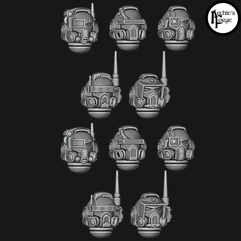 Infiltrator/Incursor Helmets - Design 2 - Set of 10