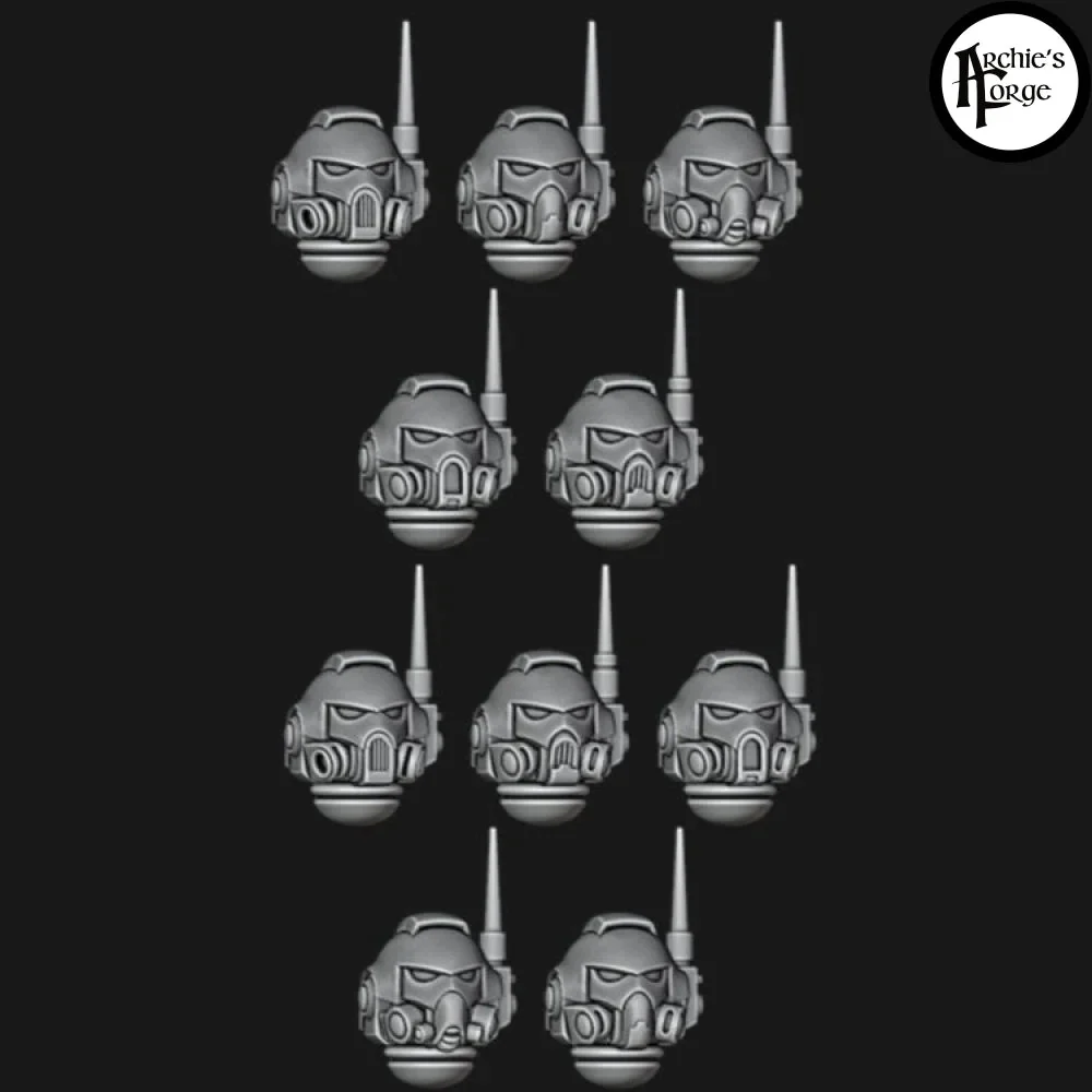 Infiltrator/Incursor Helmets - Design 3 - Set of 10
