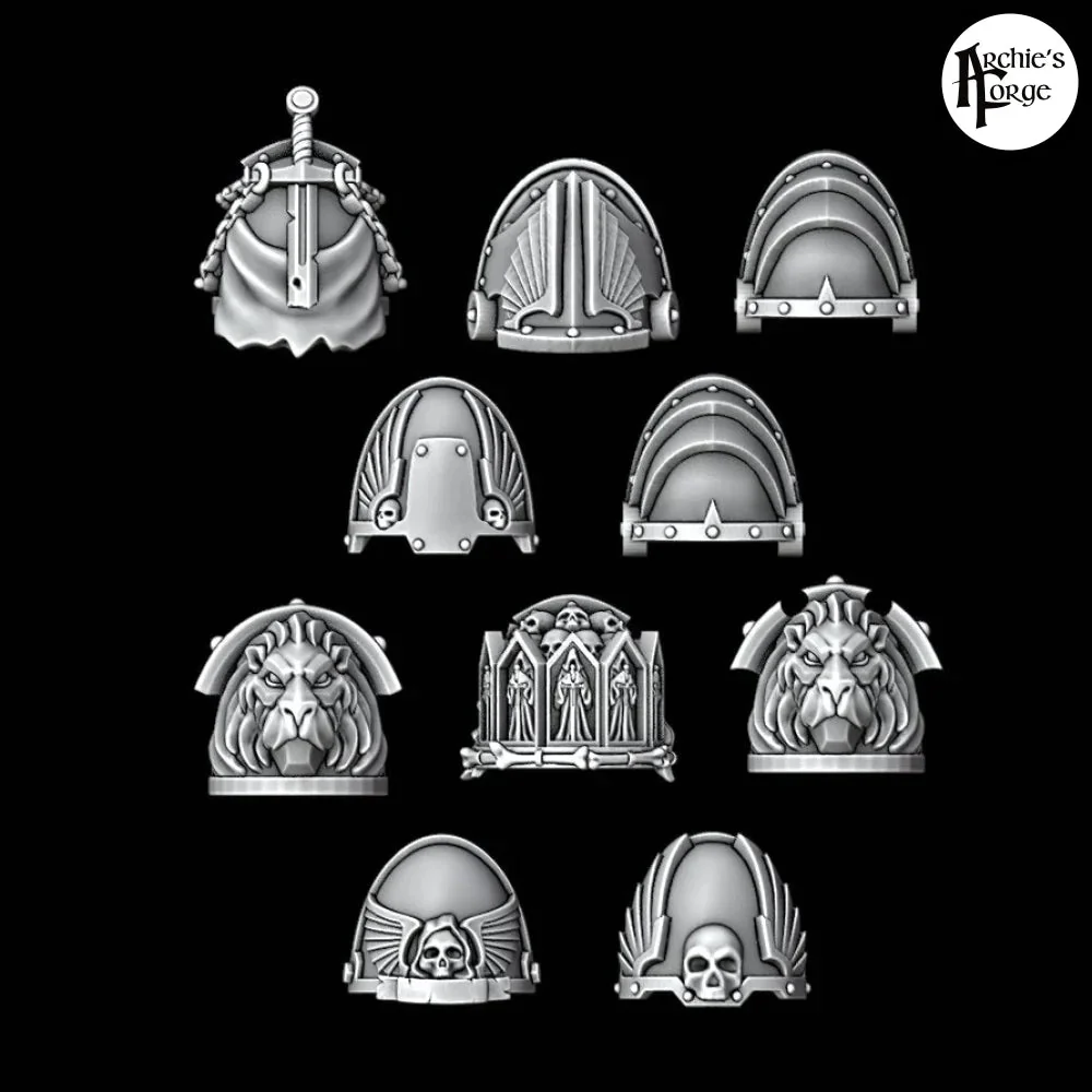 Legio Angelus Ornate Gothic Pads - Set of 10