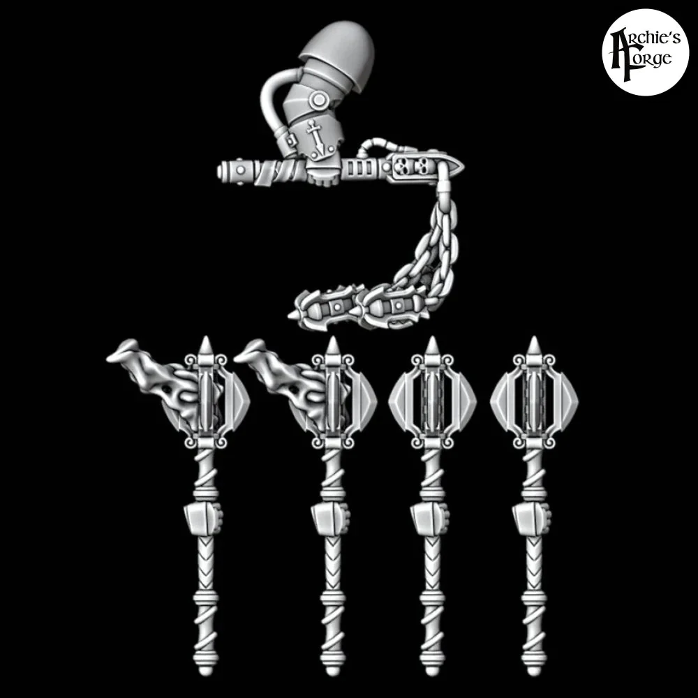 Legio Angelus Terminator Power Mauls and Flail - Set of 5