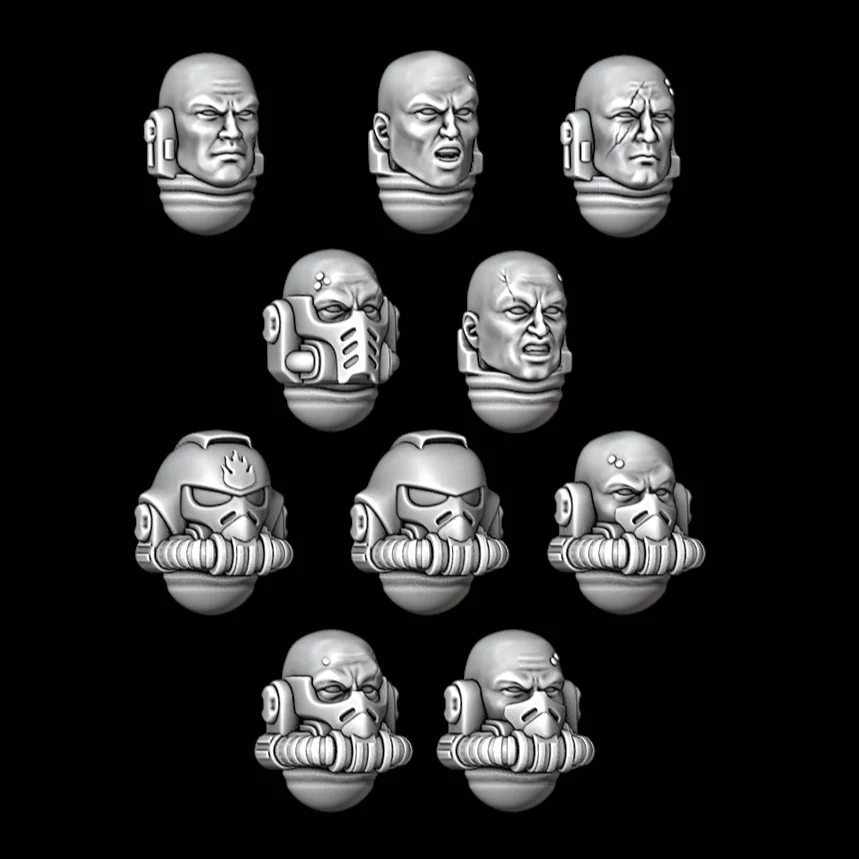Legio Draconis Helmets and Heads - Set of 10
