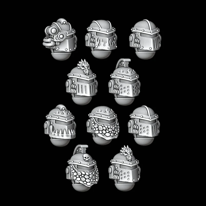 Legio Draconis MK3 Veteran Helmets - Monovisor - Set of 10