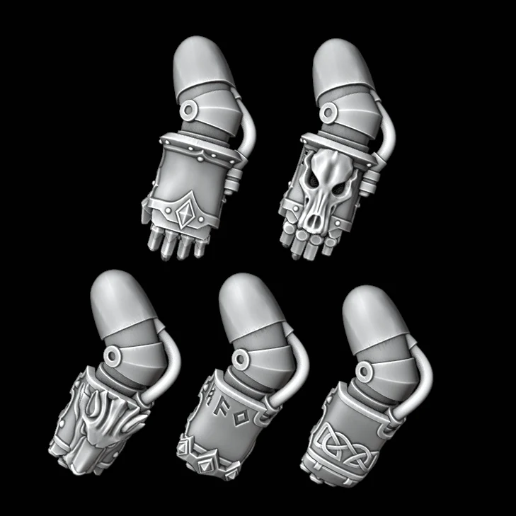 Legio Fenris Power Fists - Set of 5 - Left Handed