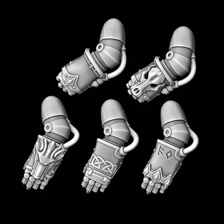 Legio Fenris Power Fists - Set of 5 - Left Handed