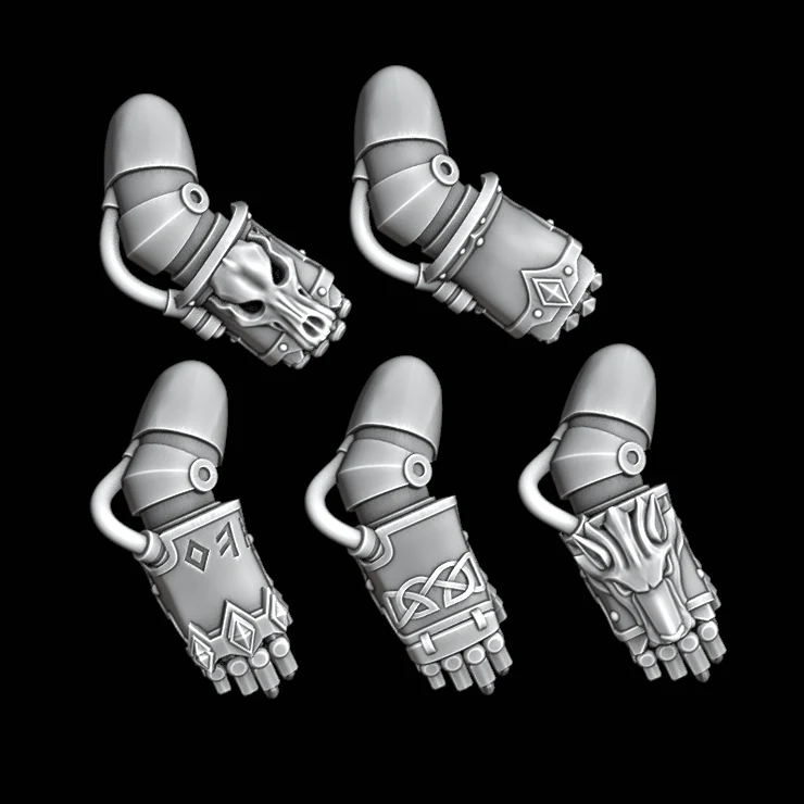 Legio Fenris Power Fists - Set of 5 - Right Handed