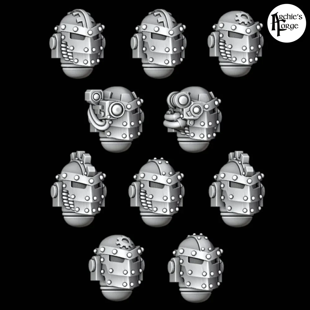 Legio Ferrus Segmented MK3 Helms - Set of 10