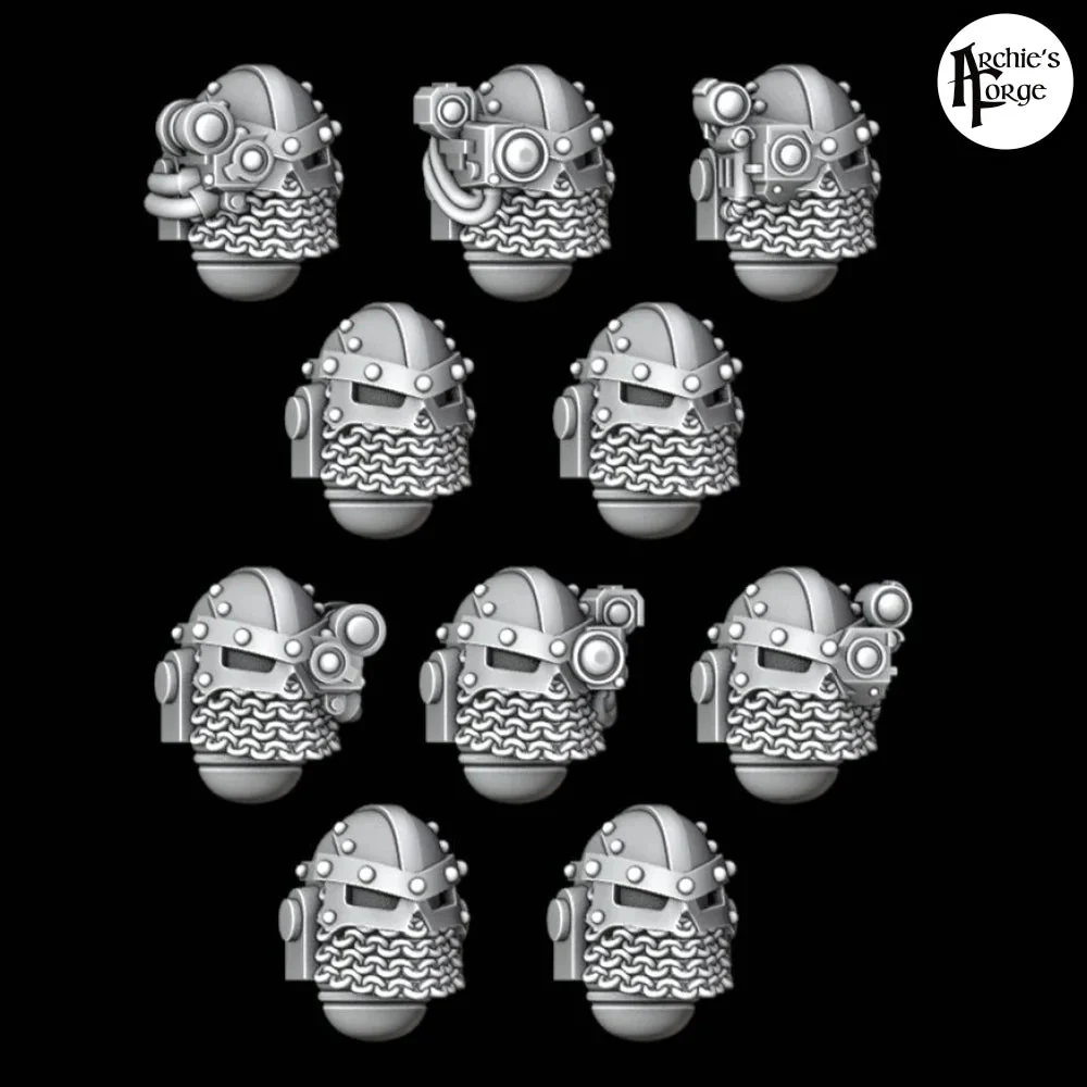 Legio Iron - Chainmail Skull Helmets - Set of 10
