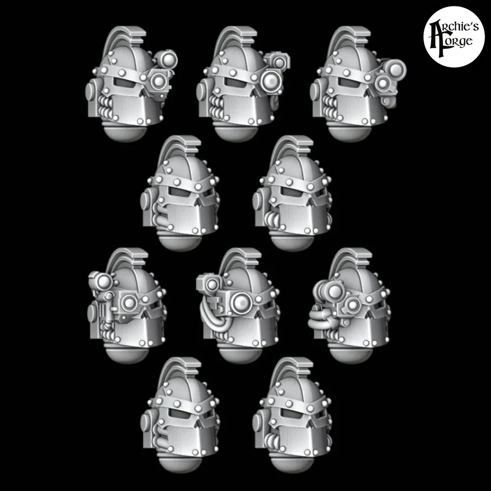 Legio Iron Helmets - Small Crest - Set of 10