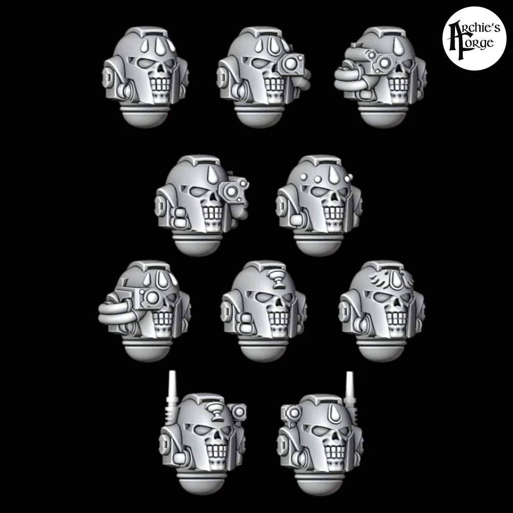 Legio Sanguine Greek Skull Helmets - Set of 10