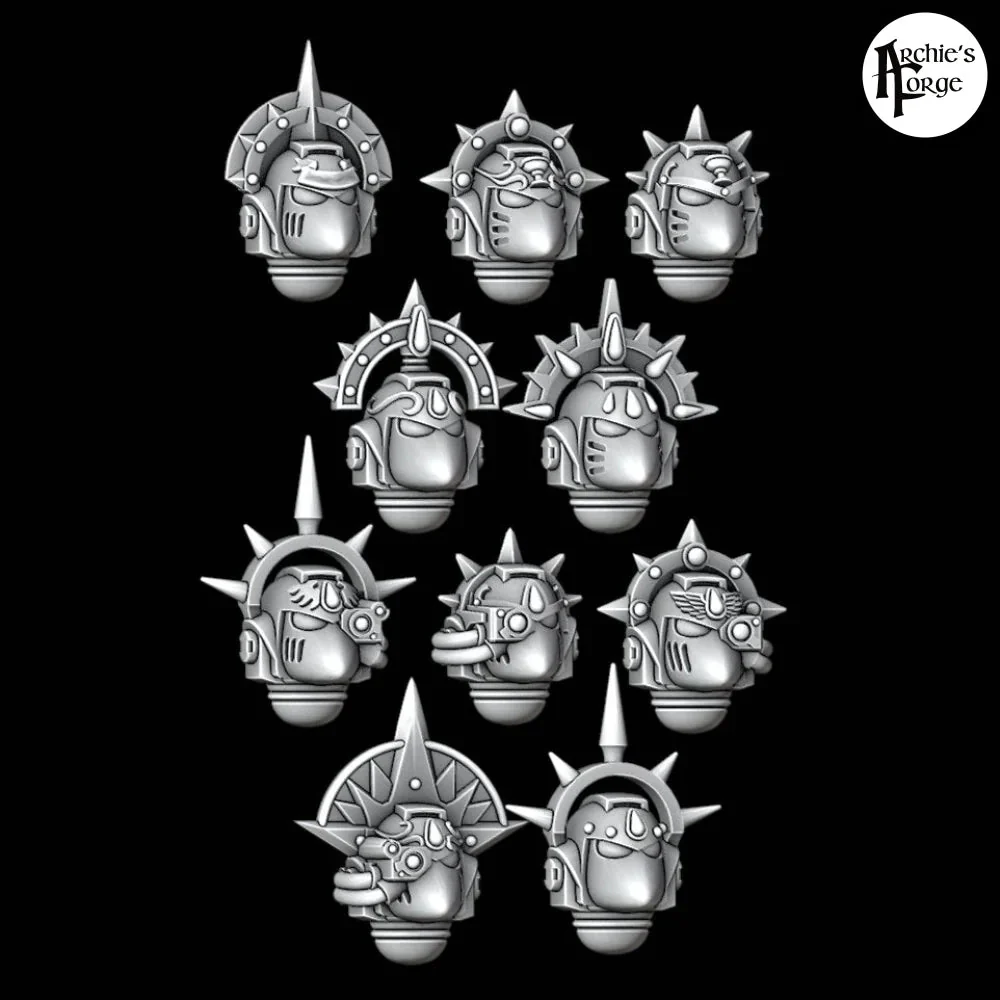 Legio Sanguine MK6 Crowned Helmets - Set of 10