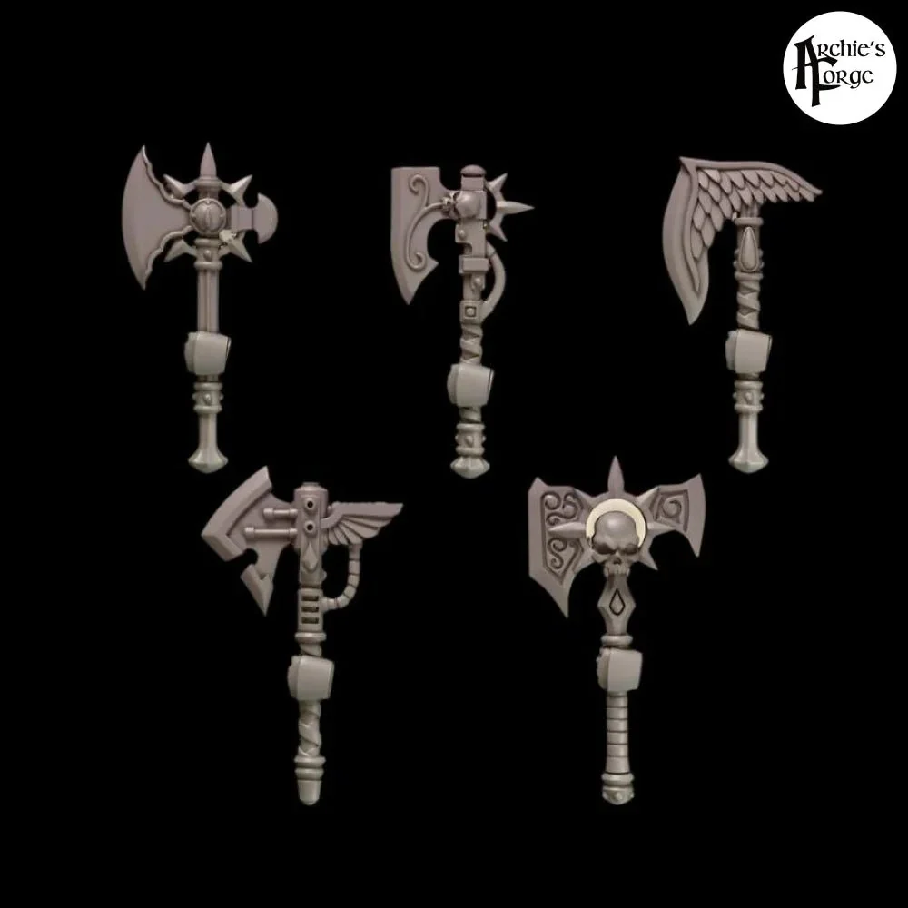 Legio Sanguine - Power Axes - Set of 5 - Left Handed