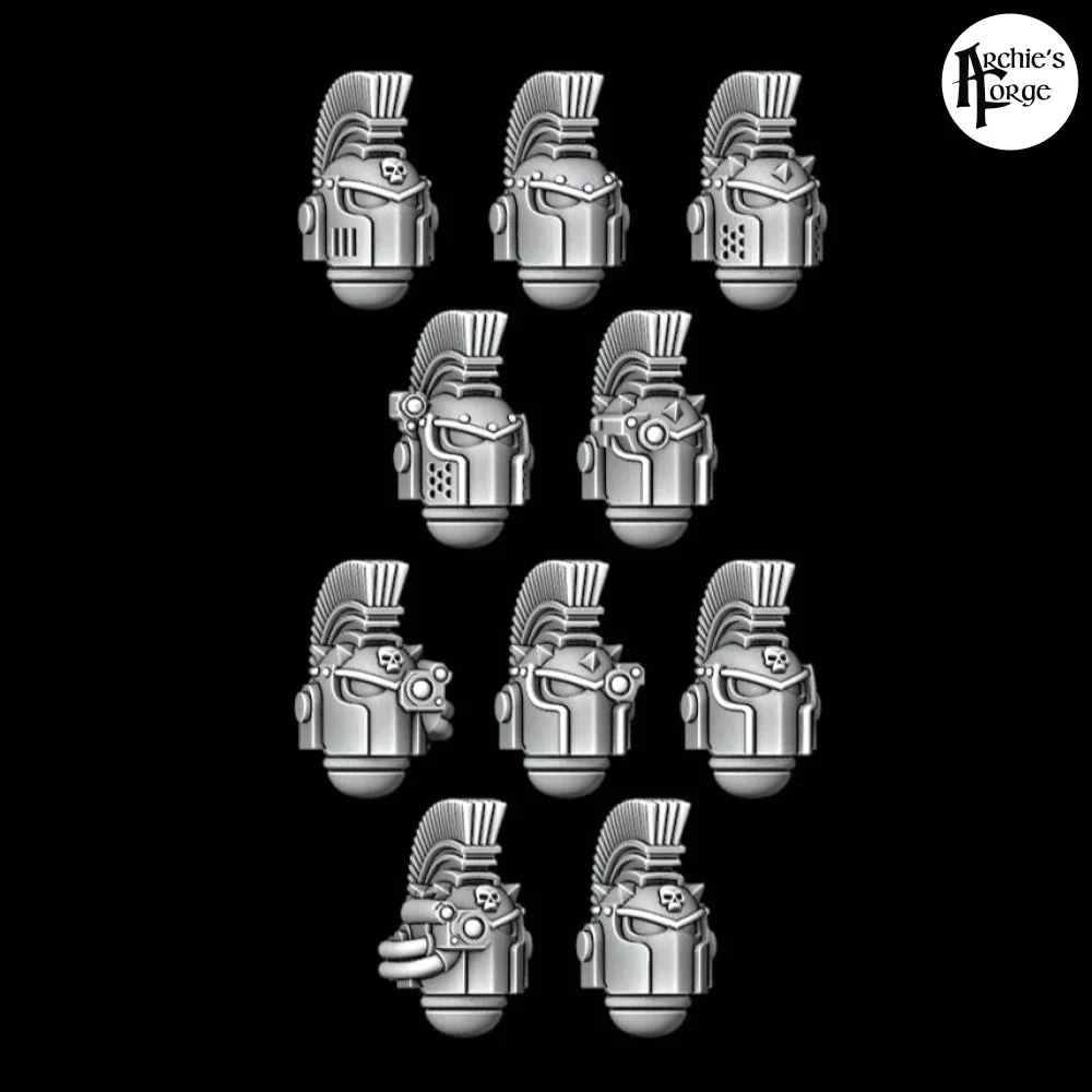 Luna Wolf Crested Helmets - Set of 10