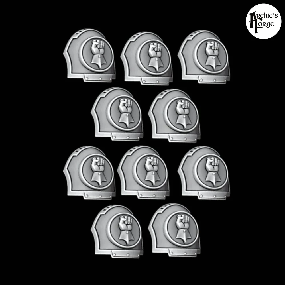 Phobos Shoulder Pads - Legio Fist - Set of 10