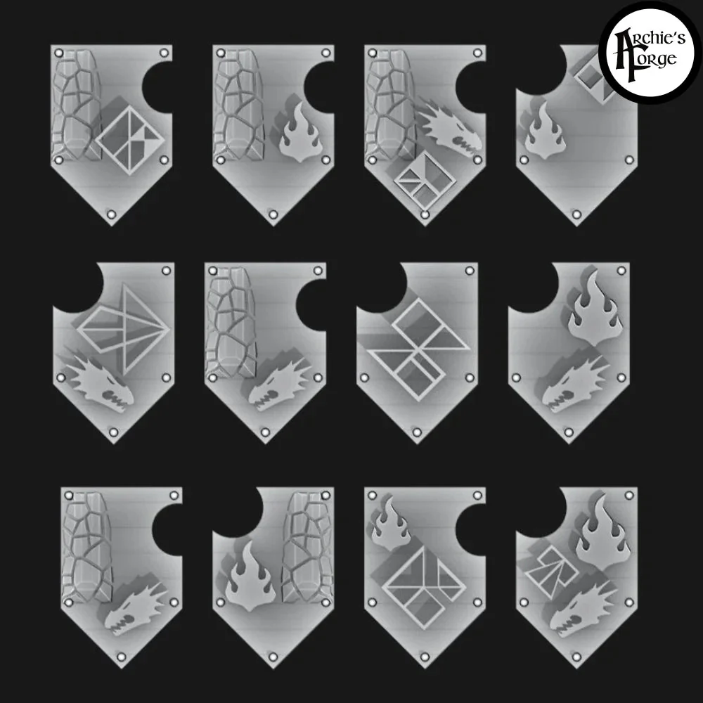 Legio Draconis Tilting Shields - Set of 12
