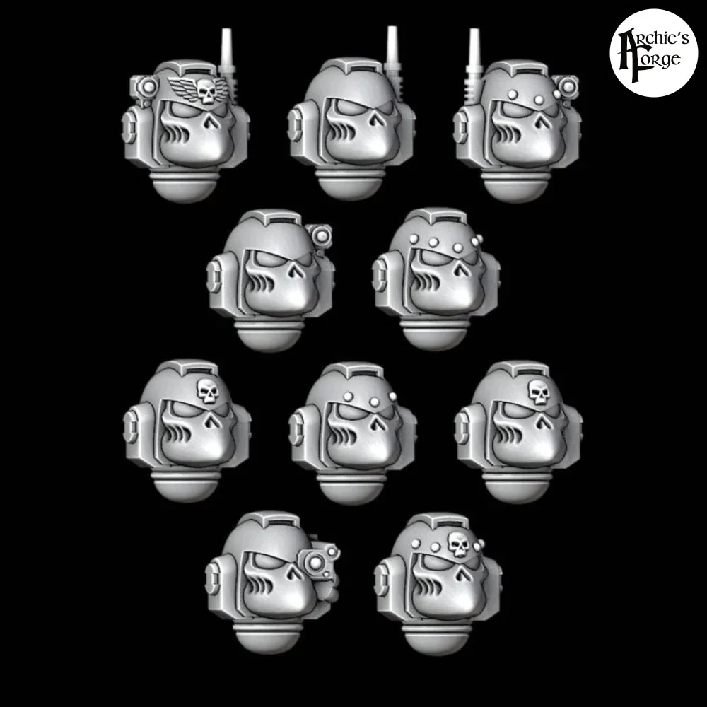 Skull Style Beakie Helmets - Set of 10