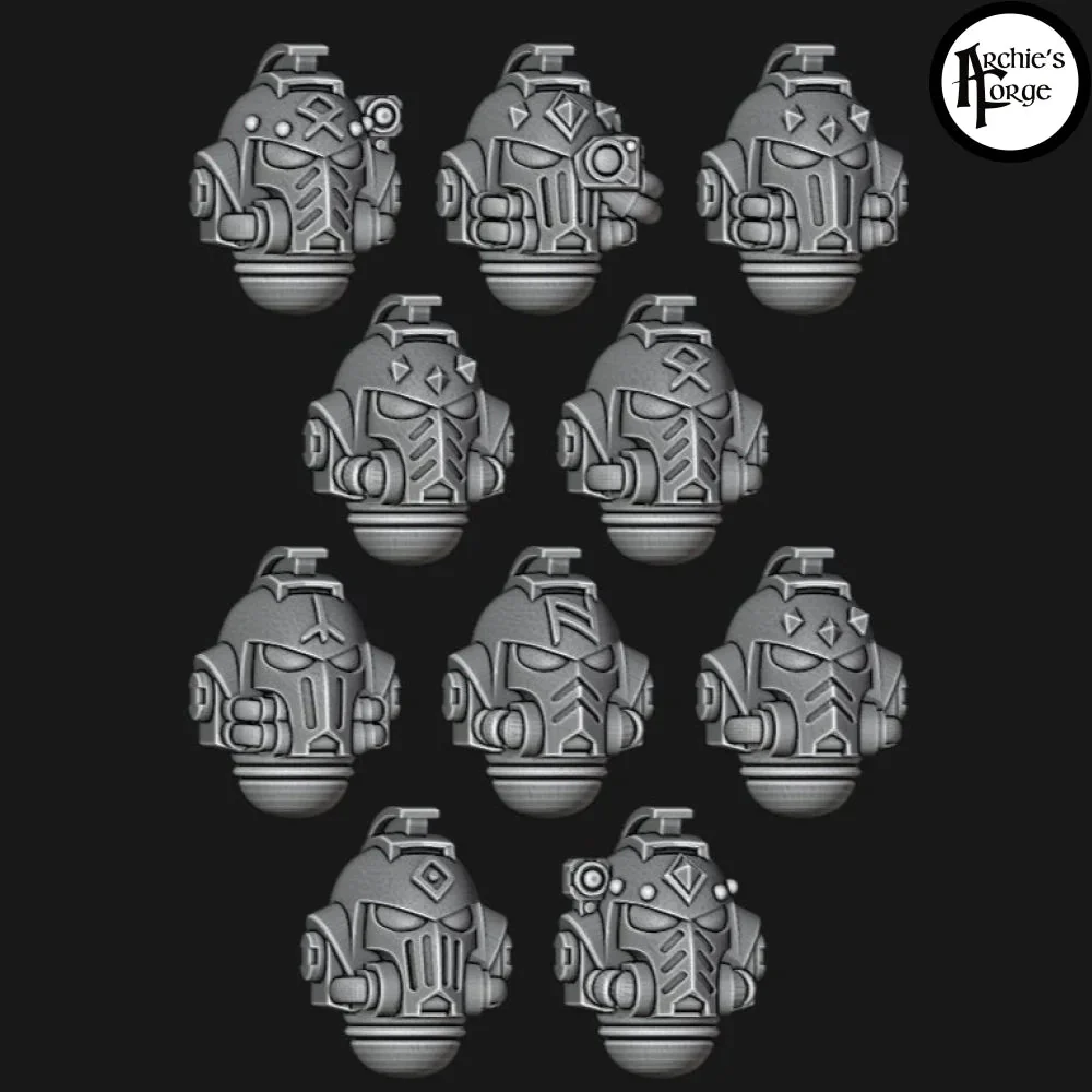 Legio Fenris Crested Helms - Set of 10