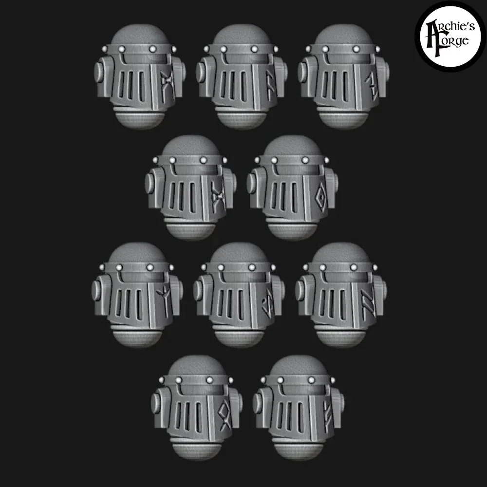 Legio Fenris MK2 Monovisor Runic Helms - Set of 10