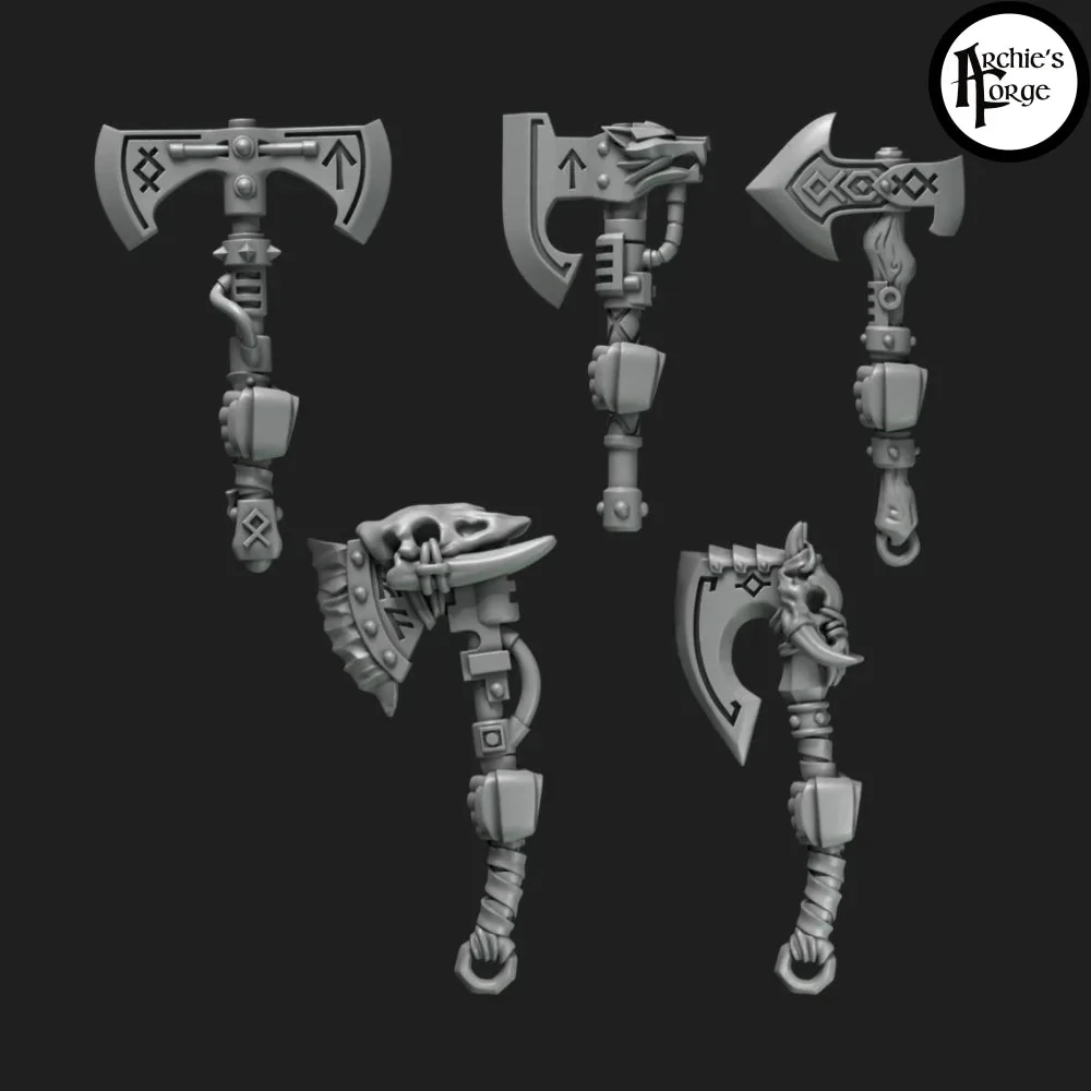 Legio Fenris One Handed Power Axes - Left Handed - Set of 5