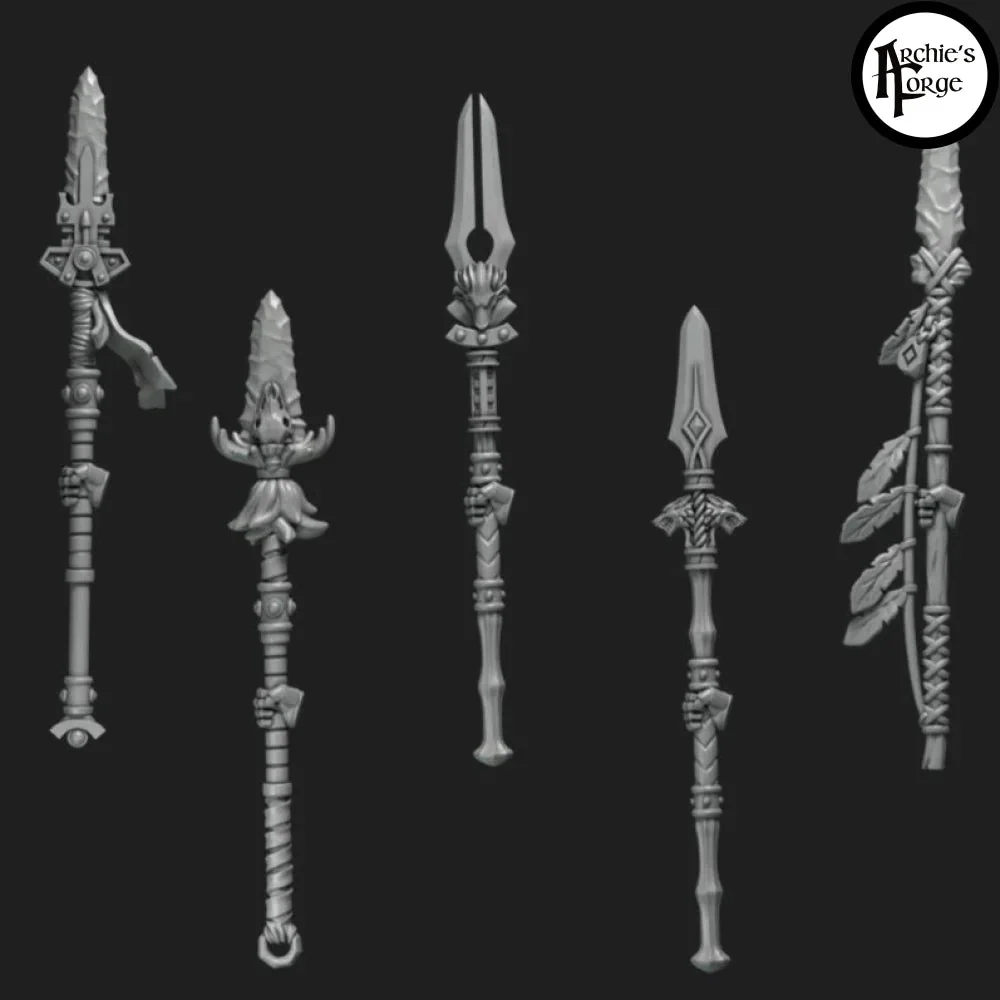 Legio Fenris One Handed Power Spears - Right Handed - Set of 5