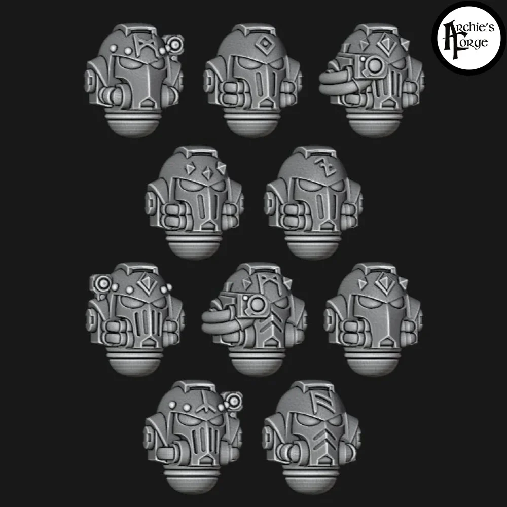 Legio Fenris Prime Helms - Set of 10