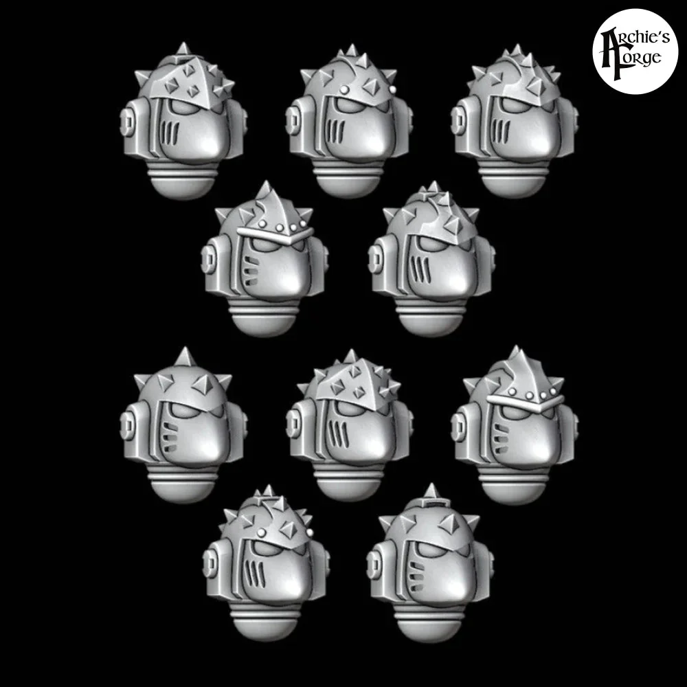 Spiked Legio Traitoris Beakie Helmets - Set of 10