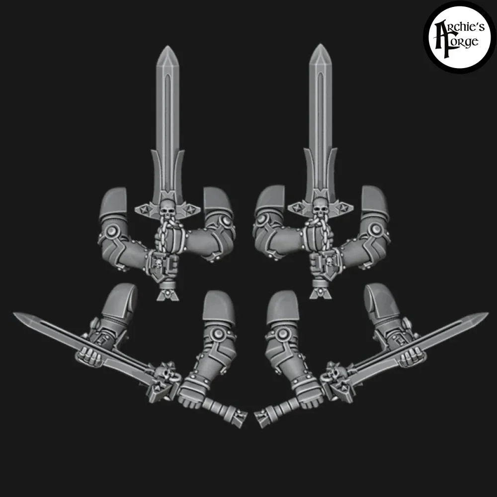 Two Handed Templar Power Swords - Set of 4