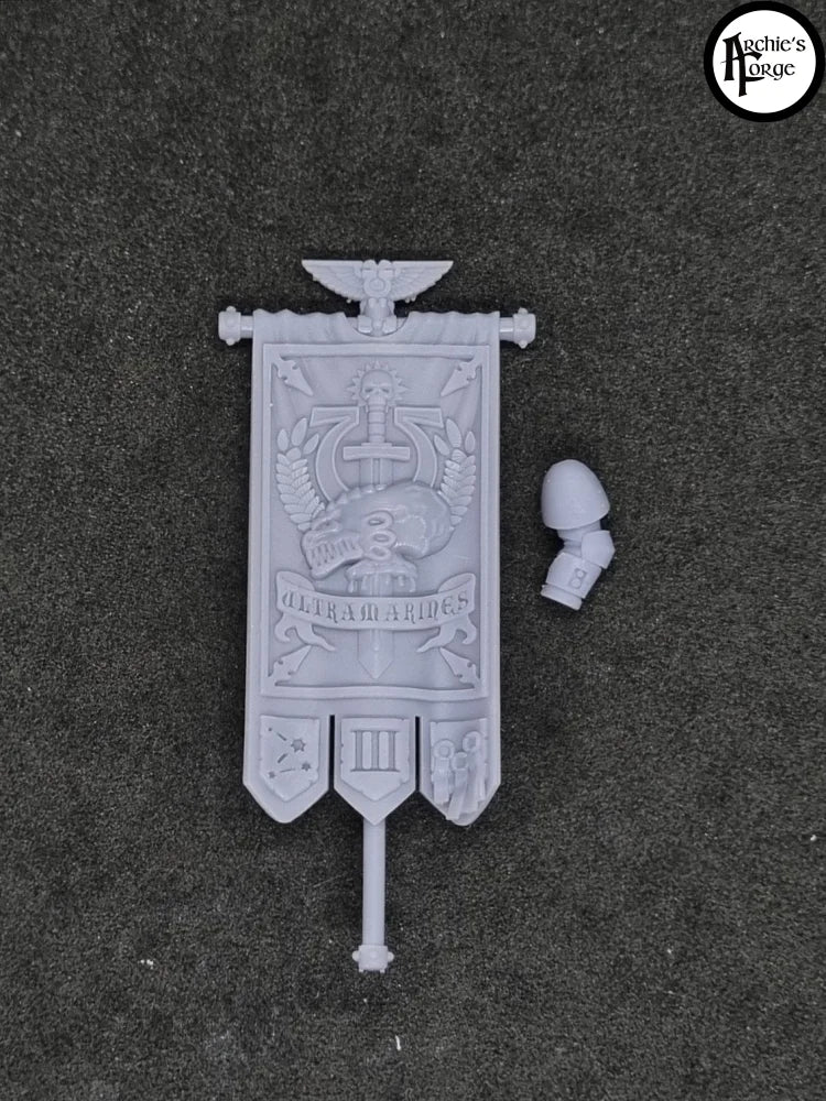 Ultramarines 3rd Company Banner - Image 3