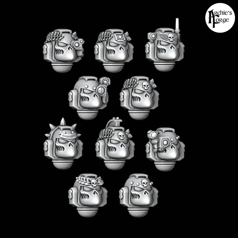Veteran Skull Style Beakie Helmets - Set of 10