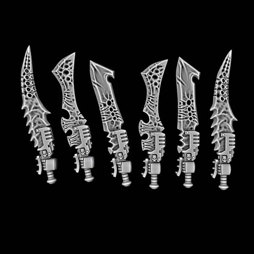 Xenos Hunters Bone Swords - Set of 6 - Left Handed